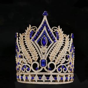 7.7inches Height Miss Universe Crown Big Pageant Crown for Prom Events Luxury Sparkling Wedding Tiara