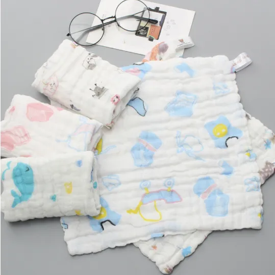 Baby Monsta Baby Handkerchief 25*25CM 100% Cotton 6 Layer Baby Saliva  Towels Baby Burp Bibs Infant Nursing Cloths Breathable Soft Face Hand Towel  Handkerchief Johor Bahru (JB), Malaysia Baby Clothing, Baby Accessories