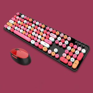 JOMAA&Mofii Keyboard and Mouse set 2.4G USB Wireless Keyboard and Mouse Kit Candy Color keyboard for laptop keyboard for MAC IOS PC Laptop Windows