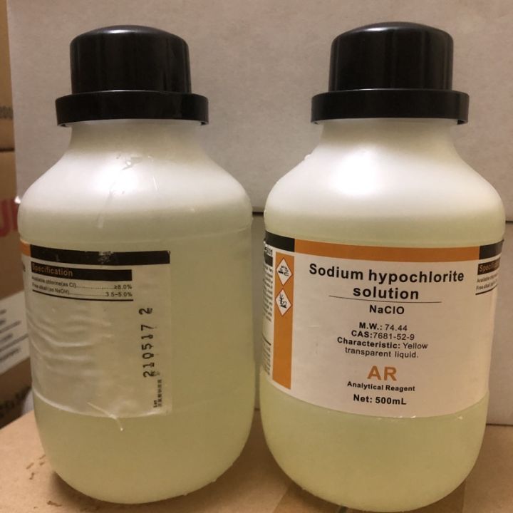 Sodium hypochlorite, NaCLO, javel tinh khiết 500ml