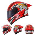 ZEBRA YM-611 Motorcycle Helmets MAX Full Face Motor Helmet Dual Visor. 