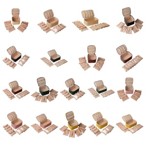 Hộp da PU Hộp đựng phụ kiện với rõ ràng túi có khóa kéo lưu trữ trường hợp cho bông tai vòng đeo tay dây chuyền