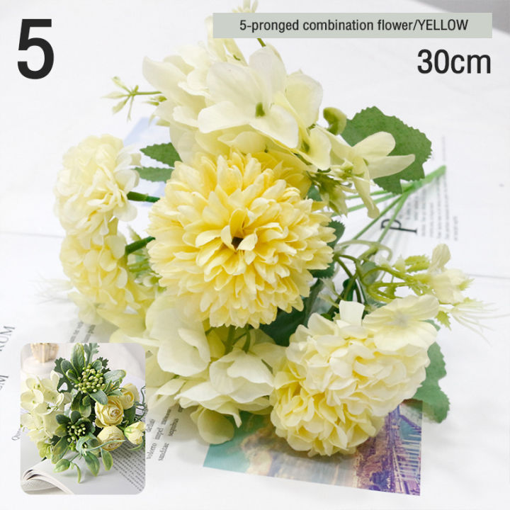 5%20prongs%20combination%20artificial%20flowers%20home%20decoration%20fake%20flowers%20artificial%20bouquet%20-%20Image%2010
