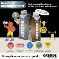 OATSIDE Protein Vanilla Oat Milk 250ml - 20g Protein Drink, 3000mg BCAA, Dairy Free. 