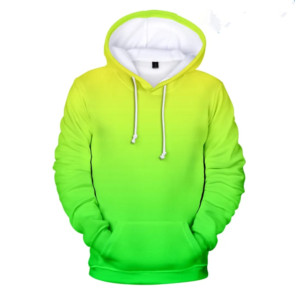 Neon Green Zip Up Hoodie Sweatshirt
