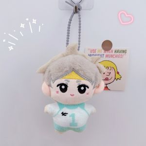 LANGJ การ์ตูน ห้อยกุญแจตุ๊กตาไฮคิว นุ่มนวล ยัดไส้ ของเล่นตุ๊กตา Jujutsu Kaisen ตุ๊กตาการ์ตูน ของเล่น ตุ๊กตาพวงกุญแจไฮคิว ของขวัญวันเกิดเพื่อน