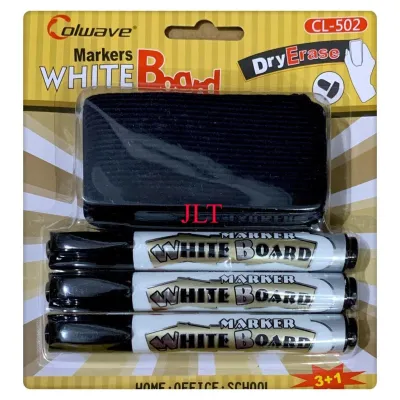 JLT 3in1 Black Whiteboard Marker with Eraser