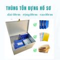 Thùng đựng đồ nghề, hộp đựng dụng cụ đa năng bằng tôn kẽm hoa sen kích thướt 60x40x35. 