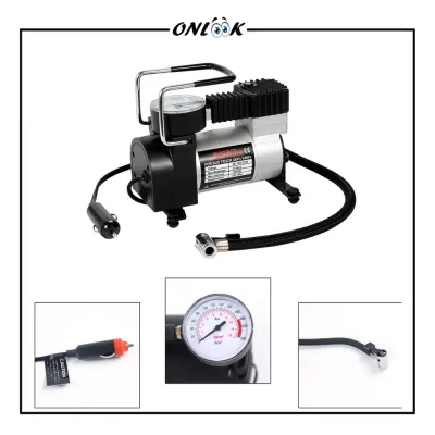 Paket Compressor Mini Listrik Portable pompa angin Ban motor Mobil / Kompresor Mini cet heavy duty150 psi dan Adaptor 12v 5A Aksesoris