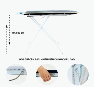 Bàn Để Ủi Quần Áo AQUA Kiểu Thái Loại Lớn KT: 30x106cm Điều Chỉnh Chiều Cao