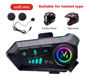 Motorcycle Helmet Wireless Bluetooth Headset 5.3 waterproof AI Assistant HI-FI Sound quality One-touch call Music Player Suitable for motorcycle helmets