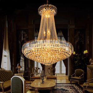 【Free gift】K9 Crystal Chandelier Flower Bouquet Round Chandelier Bedroom Living Room Dining Room Lights Indoor Home Lighting