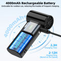 Quạt di động mini GOOJODOQ GFS007 5 cấp độ gió,4000mAh,Đèn LED Hiển Thị,cường độ gió tăng cường 10x, Sử Dụng Lên Đến 12H. 