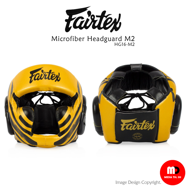 Fairtex ヘッドギア HG16 M2 黒/金 Mサイズ（Fairtex Headguard