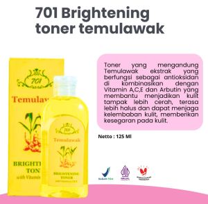 Toner Temulawak 701 untuk mencerahkan wajah with Vit A  C dan E  115 ml Original BPOM