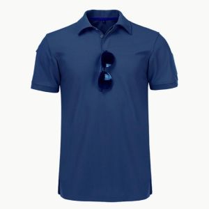 Mens Outdoor Tactical Quick-Dry Short Sleeve T-Shirt with Comfortable Lapel Collar Breathable and Lightweight Design – Ideal for Summer Hiking Sports and Active Outdoor Activities