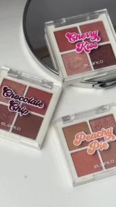 Elianto Eyeshadow Palette – Chocolate Chip Cherry Kiss Peachy Pie  Trendy & Pigmented Colors