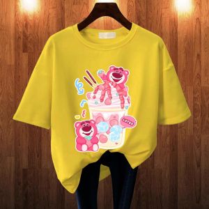 BAJU KAOS WANITA OVERSIZE BASIC LENGAN PENDEK PRINTING DTF LOTSO ICE KATUN COMBED JUMBO BLUS KAUS