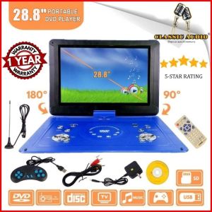 【Ready Stock】 Sony Mega Pro 28.8” Portable DVD Player (Original ) | Small Mini Portable Smart Led Tv with DVD & Games | Classic Audio (Assorted Colors )