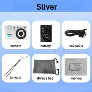 VARB Digital Camera CCD 1080P HD Video Camcorder 48MP Photo 8X Zoom Anti-shake 2.7 Inch Large TF Screen USB Charge