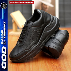 Vermont Sepatu Casual Pria Formal Sneakers Hitam Kerja Kuliah Sekolah
