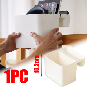 Bedside Hanging Basket No Drill Storage Organizer for Dorm Room Hanging Box for Phone Books Small Items