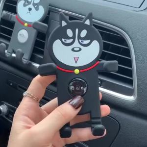 การ์ตูนรถที่วางศัพท์ระบายอากาศเมาสนับสนุนศัพท์มือถือจีพีเอสยืนรถศัพท์ M ount B Racket สำหรับหัวเว่ย Xiaomi iPhone ซัมซุง