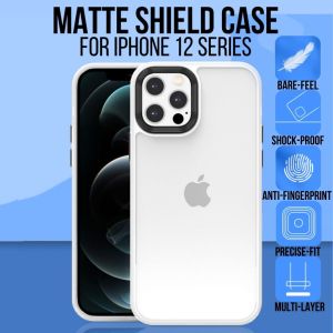 iPhone 14 Pro Max / iPhone 14 Plus / iPhone 13 Pro Max / iPhone 13 Pro / iPhone 13 / iPhone 13 Mini / iPhone 12 Pro Max / iPhone 12 Pro / iPhone 12 / iPhone 12 Mini Matte Shield TPU+PC Shockproof Anti Scratch Case Casing