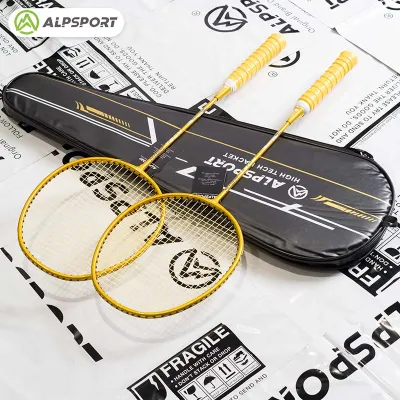 ALP RR badminton racket 2 PCS 100% carbon 4U G5 24lbs with professional racket rope for beginner and pro badminton training