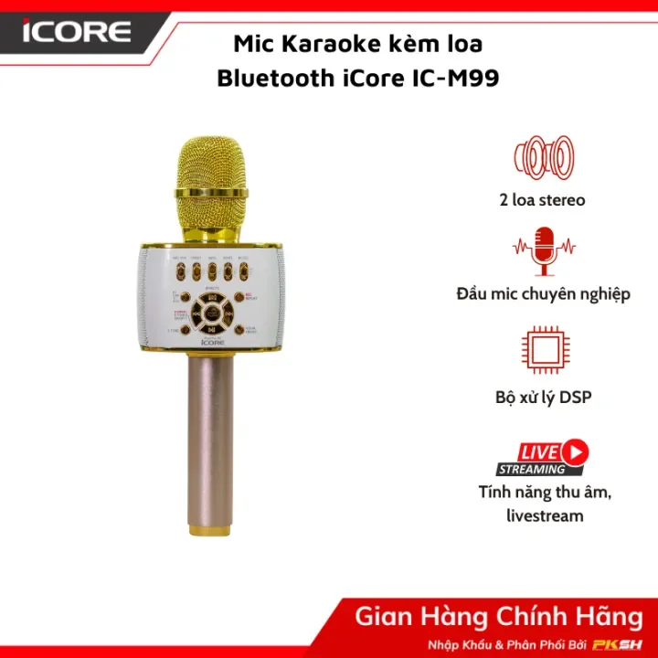 Micro Karaoke kèm loa bluetooth iCore IC-M99