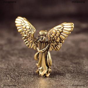 [COD] zhangyuqing รูปปั้นเทวดาเทวดาผู้พิทักษ์ทำจากทองเหลืองวินเทจเครื่องประดับตั้งโต๊ะรูปปั้นเล็กๆน่ารักงานฝีมือตกแต่งบ้าน