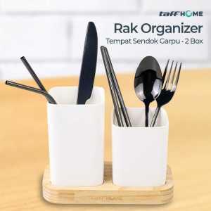 Tempat Sendok dan Garpu Aesthetic Rak Organizer Dapur 2 Box