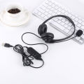 Wired Headset with Mic Noise Cancellation Headphone 3.5mm/USB 2.0 Stereo Business Headphones for Computer PC. 