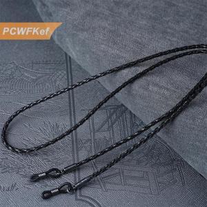 【PCWFKef】 Dày xoắn kính mát da dây chuỗi Kính bện kính dây buộc dây đeo thể thao ngoài trời không trượt kính phụ kiện