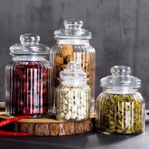 3PCS Glass Sealed Mini Storage Bottle Can Food Storage Jar Clear Spice Bottles with Leakproof Seal