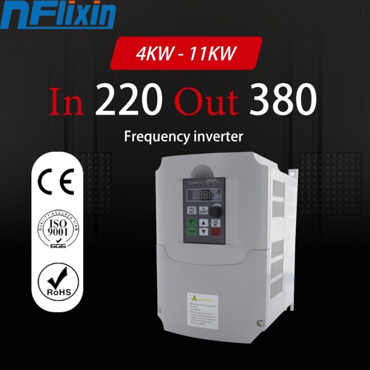 Original 5.5Kw 7.5Kw 220V To 380V VFD AC Frequency Inverter Single ...