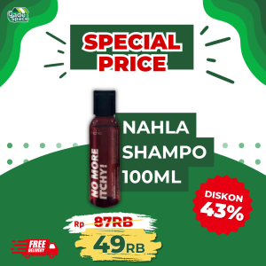 Nahla Shampoo - Shampoo Organic Non SLS dengan Kandungan Gama Melon - Shampoo untuk rambut Gatal