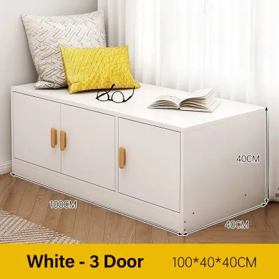 Kabinet Storan Modern Minimalist Floor Standing Cabinet With Door Bedroom Balcony Living Room Bay Window Low Cabinet Almari Baju 衣柜 储物柜