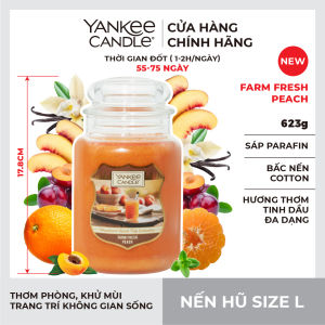 Nến hũ Yankee Candle size L - Farm Fresh Peach (623g)