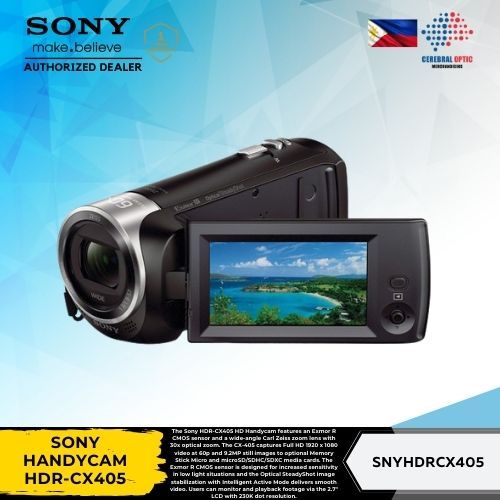 Sony Handycam HDR-CX405 with Exmor R™ CMOS sensor for streamlining