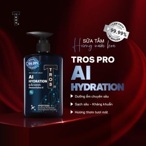 Sữa Tắm Nam TROS AI Hydration Shower Gel thành phần Peptide Dưỡng Ẩm Chuyên Sâu Nuôi Dưỡng Da Mềm Mịn 450ml