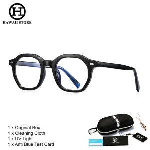 HAWAII Kính Chống Ánh Sáng Xanh Cho Nam Nữ/Kính Chơi Game Trên Máy Tính/Kính Mắt Gọng Lục Giác Cổ Điển/Gọng Quang Học