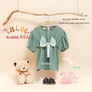 BAJU ANAK CHLOE PEREMPUAN ATASAN PITA BAJU CRINCLE SUPER SALE