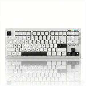 AULA×LINGBAO K87 Wireless Keyboard Korean Letters Gasket-Mounted PBT Keycaps Macro Software LEOBOG Switch
