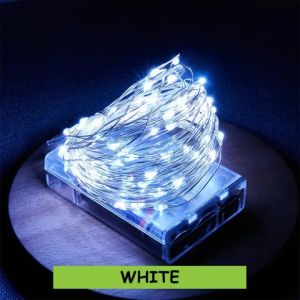 Lampu LED Fairy Light Tumblr Natal Baterai AA 5 Meter Battery Operated LED String Fairy Light DIY Copper Wire Twinkle Lights Party Event Room Decoration Lamp