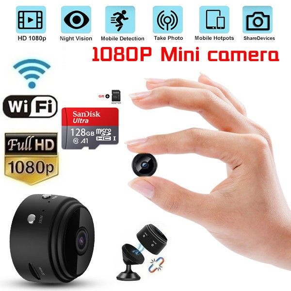 A9 low power mini HD+128G Security Monitor Mini Camcorders HD Camera