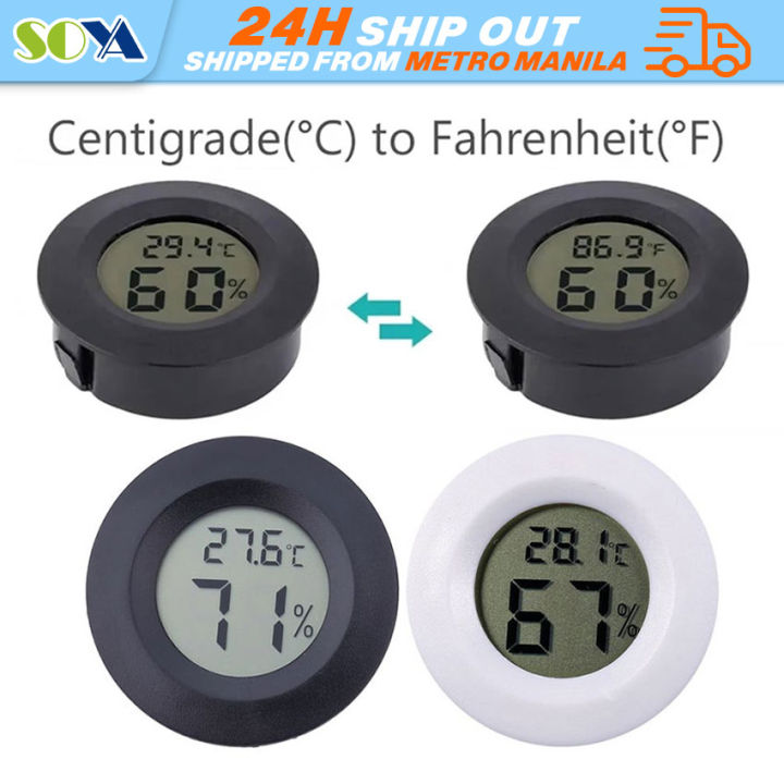 2 In 1 Digital Lcd Hygrometer Thermometer With Extra Battery And 