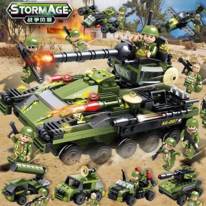 现货✨积木特警 Building Blocks 700PCS SWAT Block Toy Children Educational Police Toys for Boys bricks mainan budak lelaki