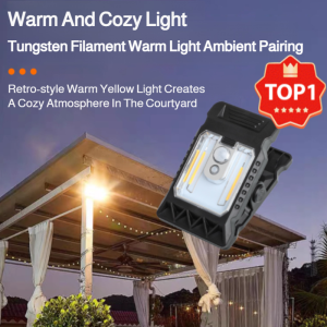 🎯TOP1🎯 Smart Sensor Solar Clip-on Light New Upgrade Outdoor Adventure Light Garden Lighting 365 Days Zero Electricity Cost Portable Installation