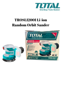 TOTAL P20s Lithium-ion Random Orbit Sander 20V - (TROSLI2001)